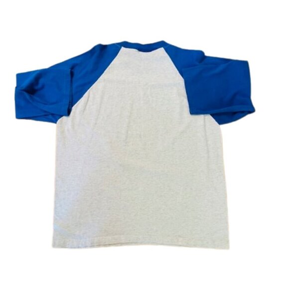 Vintage 90s Logo Athletic Made in USA Duke Blue Devils Ringer Tee Shirt Large - Picture 5 of 6